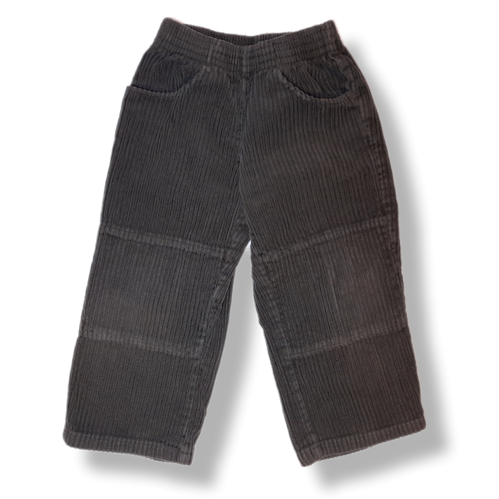 Please Mum Thick Corduroy Pull On Pants Boys Size XS Green Fall Winter